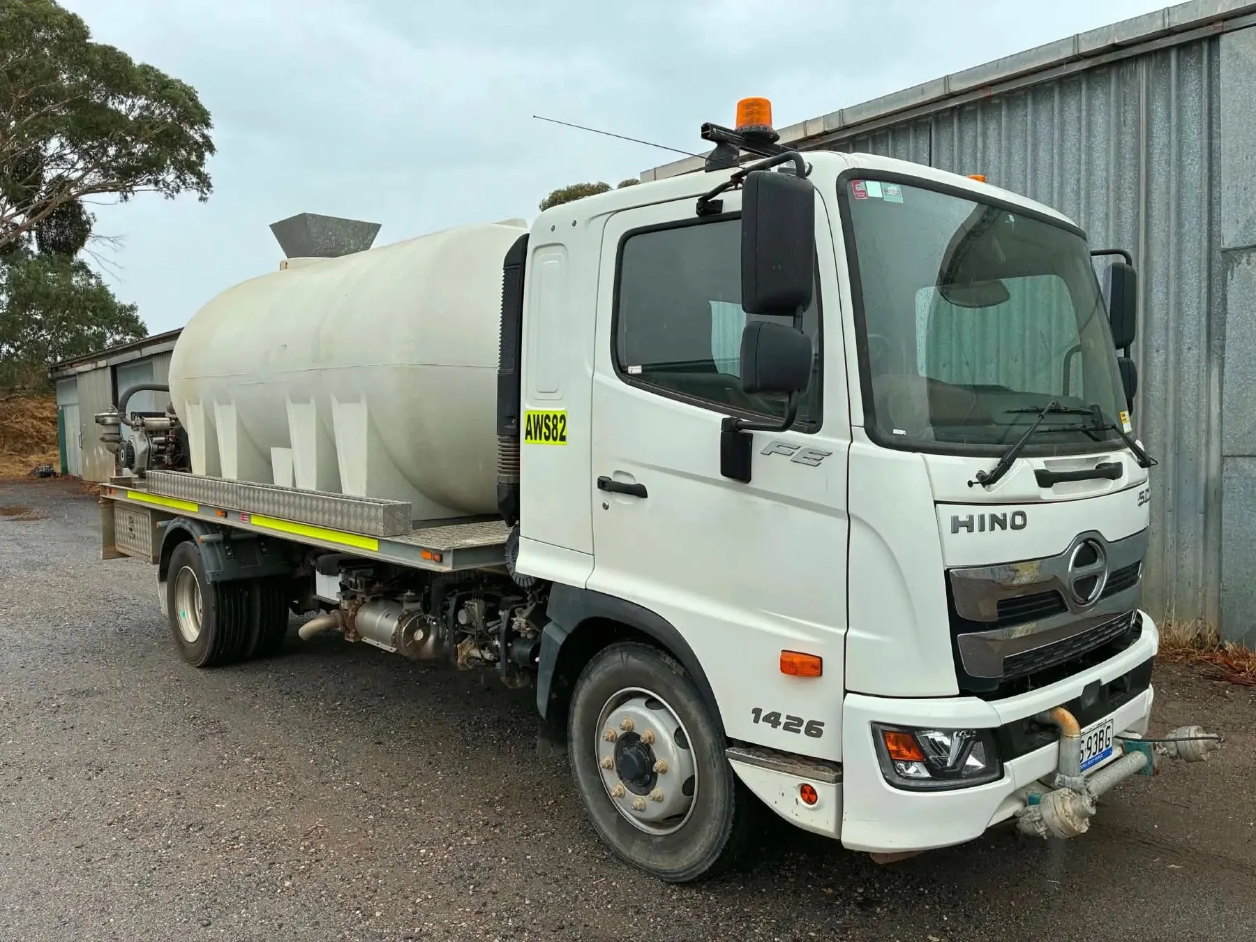 One of their 8,000 litre water carts