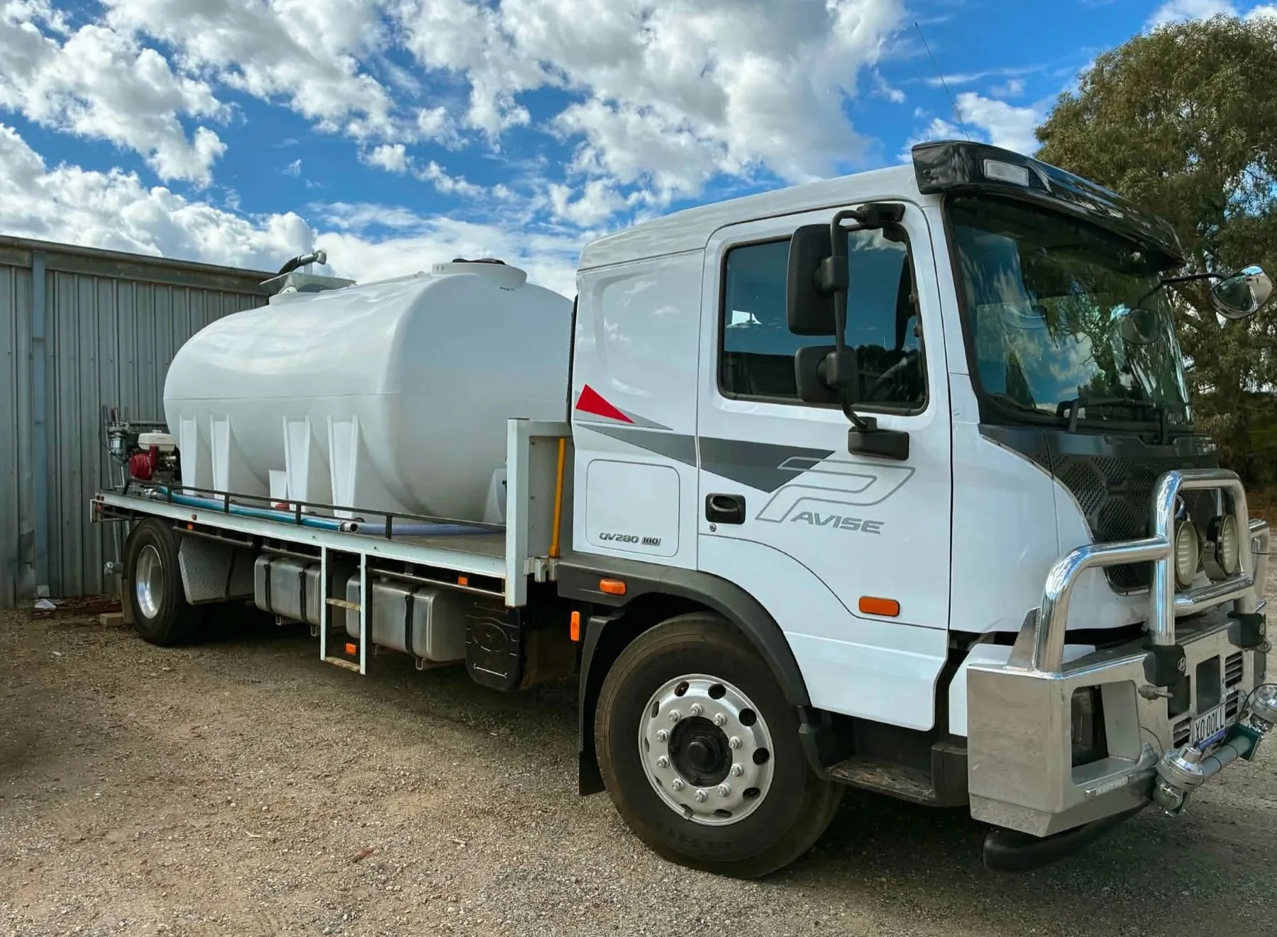 Their 9,000 litre water cart